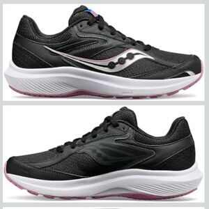 Saucony Cohesion 17 Women's Black and Pink Sneakers Size 9.5W